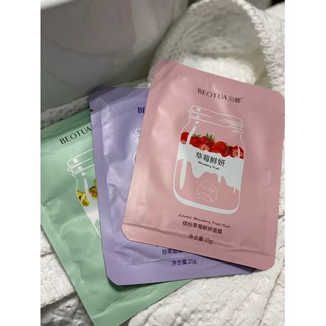 Nordik Beauty Korean Purifying Vitamin C Strawberry Face Sheet Mask(4 Pack)