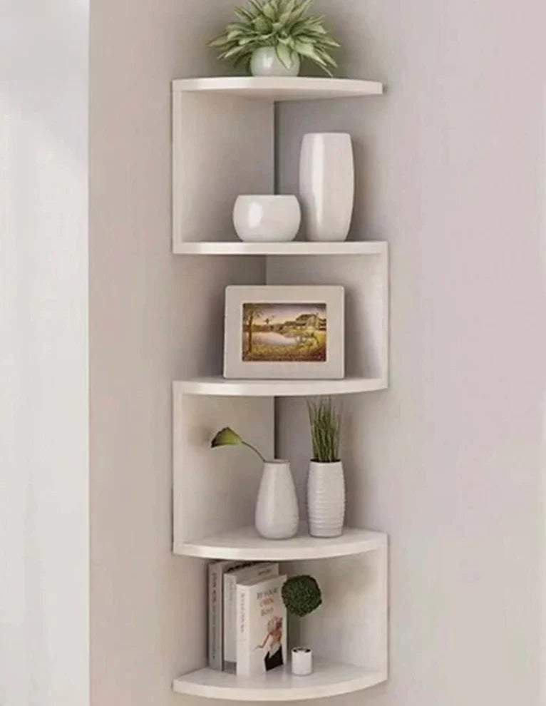 Multilayer Corner Shelves – Space-Saving Modern Wall Storage