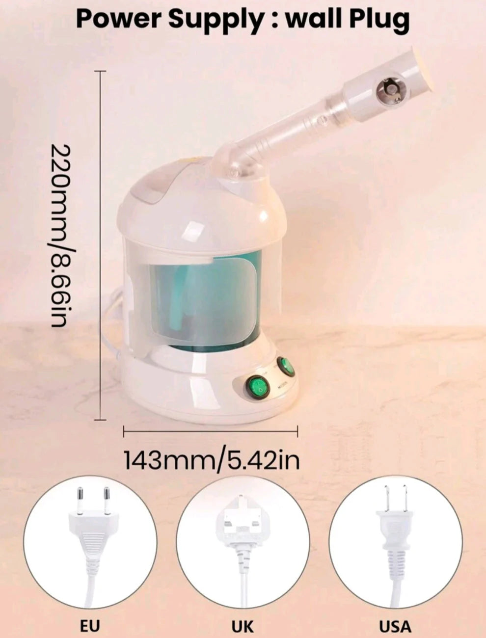 Professional Facial Steamer – Deep Cleansing & Hydrating Home Spa Device