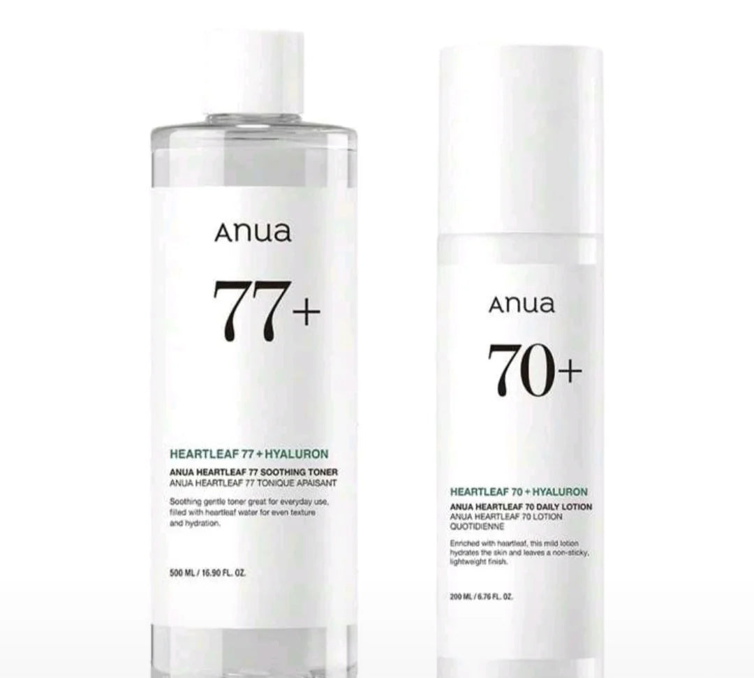 Anua Heartleaf 77 Soothing Toner + Heartleaf 70 Daily Lotion Set