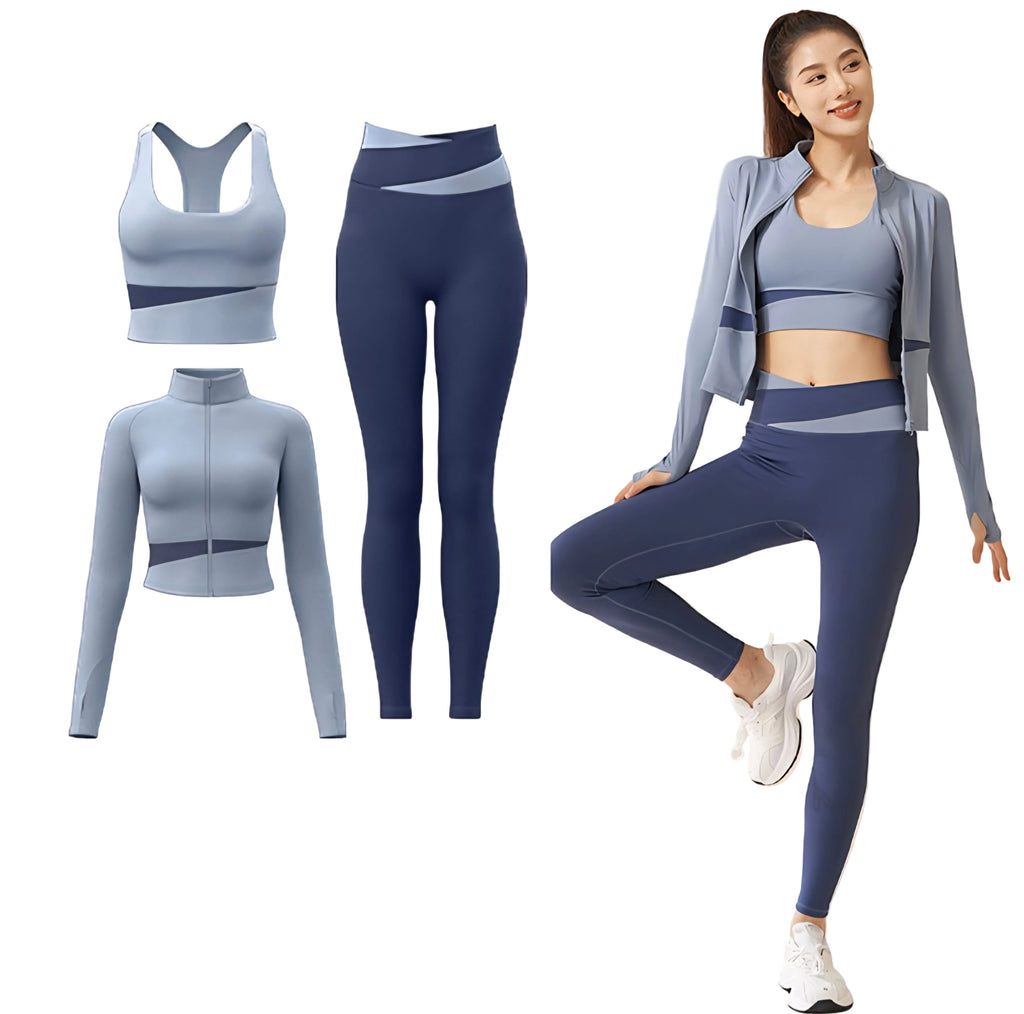 Tracksuits for ladies -sports bra-fitness jacket 3 piece set