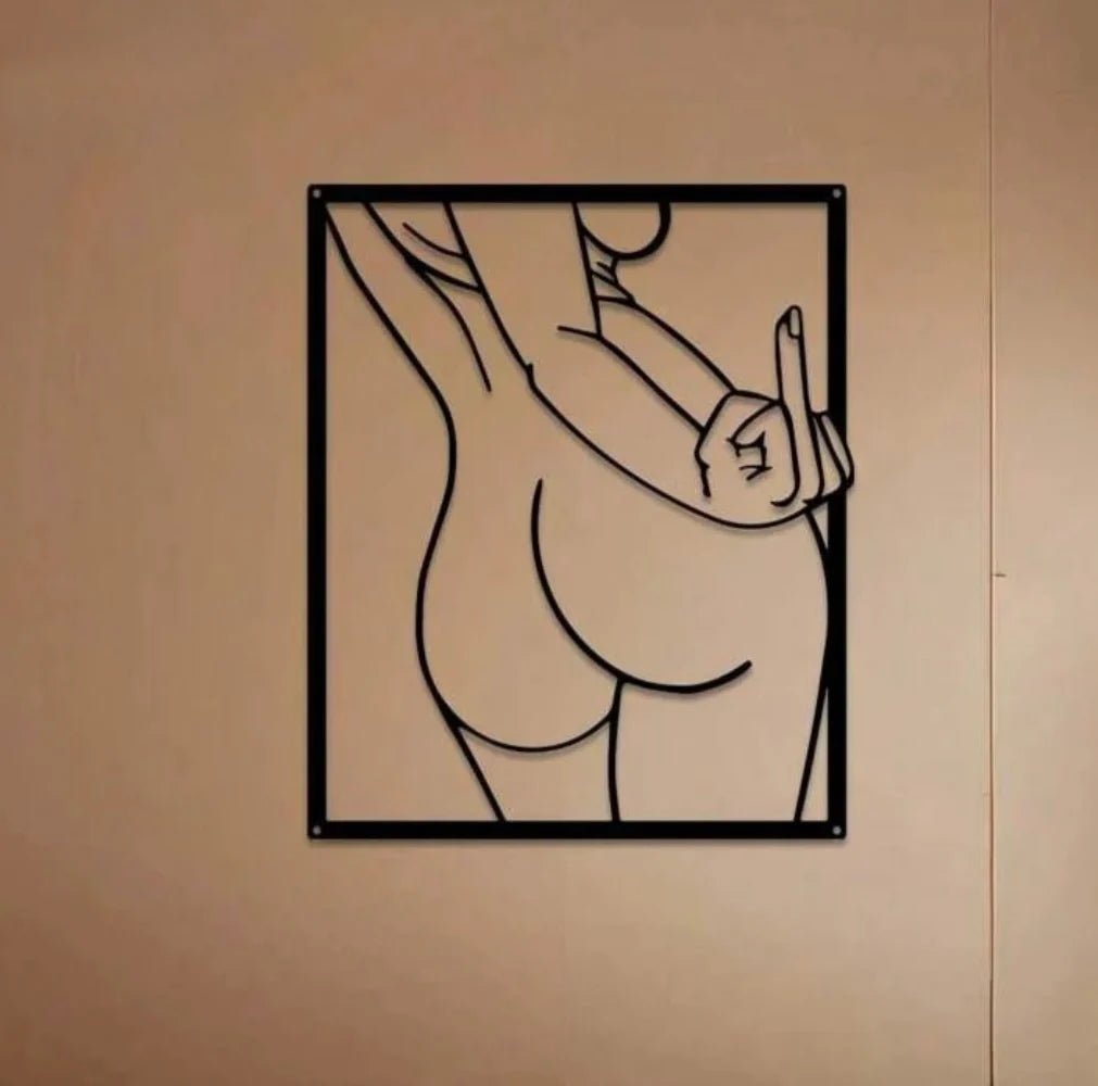 1pc Girl-Themed Metal Wall Decor