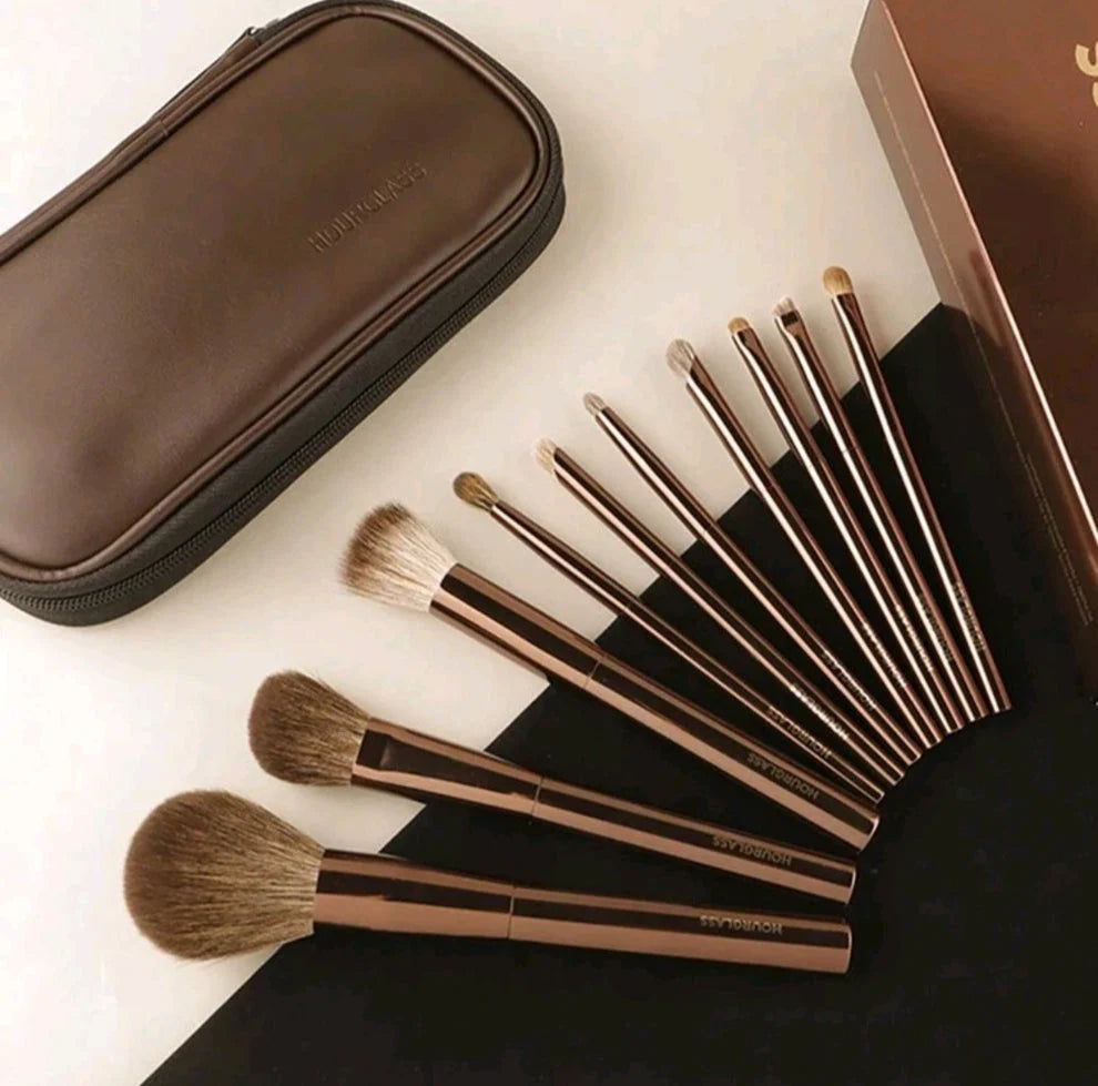 Hourglass Professional 12-Piece Makeup Brush Set with Leather Case