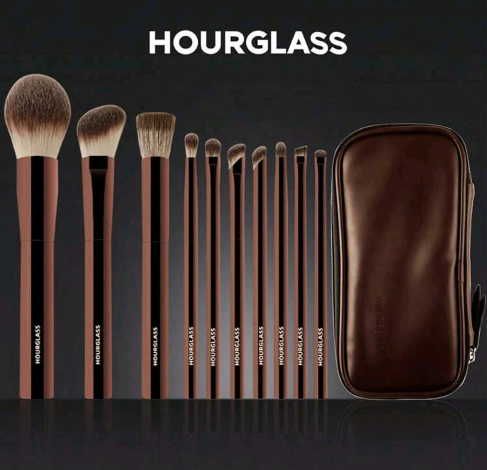 Hourglass Professional 12-Piece Makeup Brush Set with Leather Case